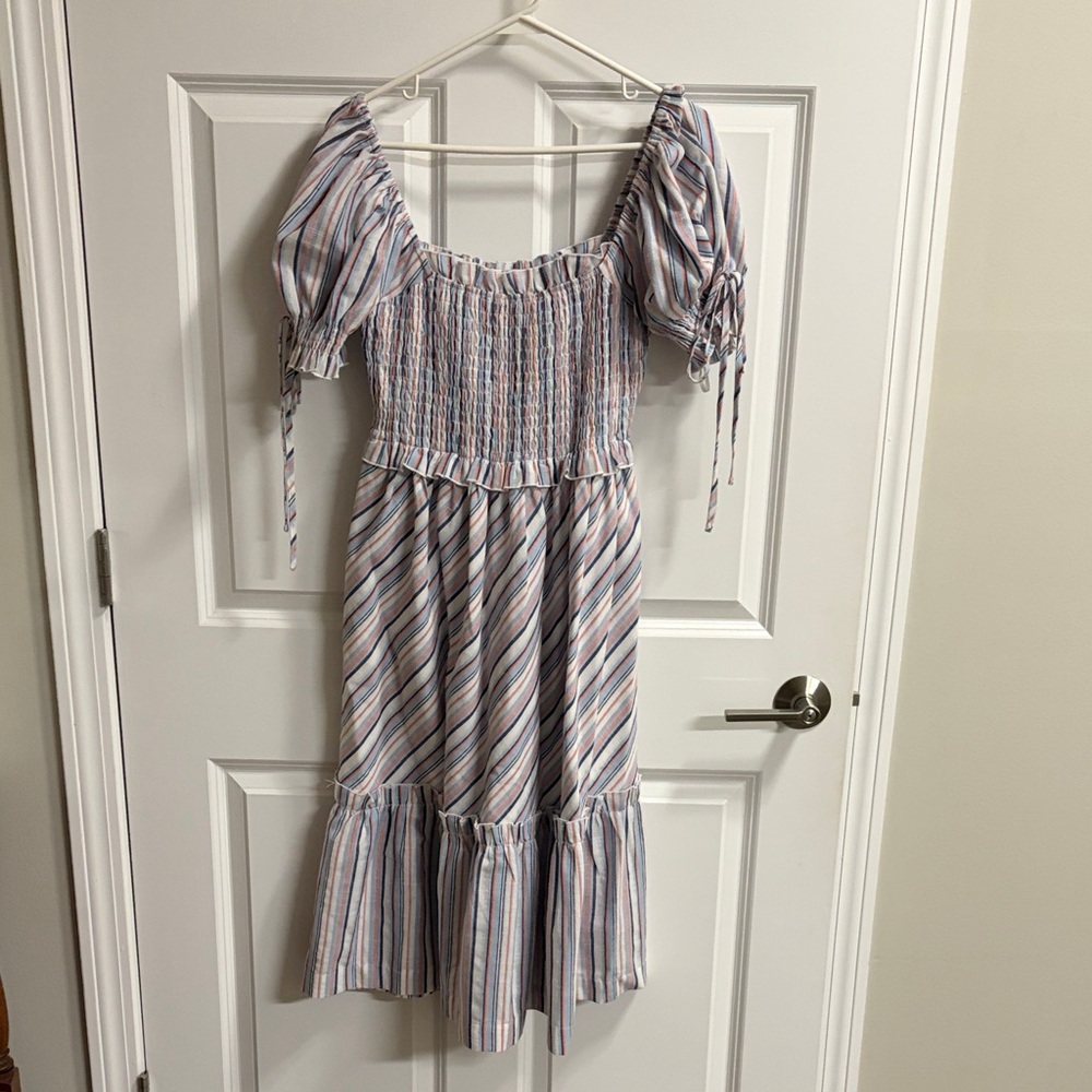 Striped Off-Shoulder Dress